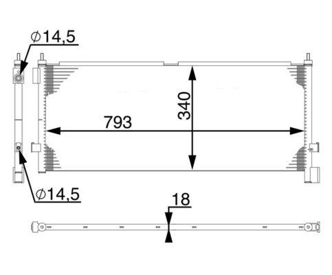 Mahle AC532000S Kondensator, Klimaanlage