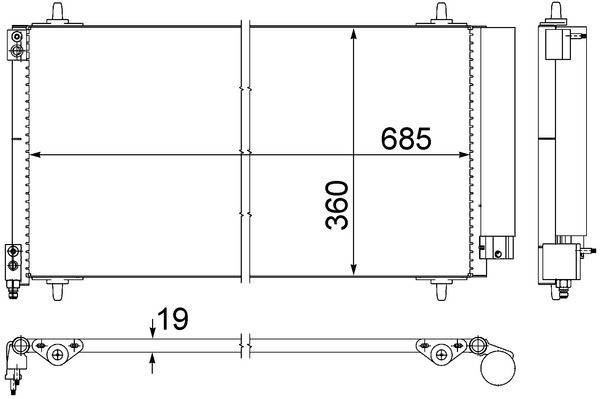 Mahle AC592000S Kondensator, Klimaanlage