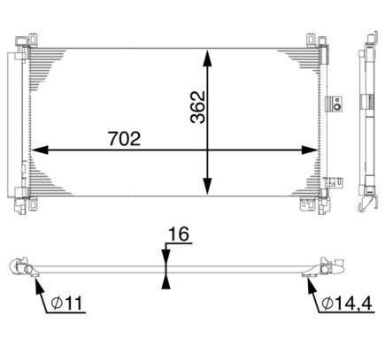 Mahle AC597000S Kondensator, Klimaanlage