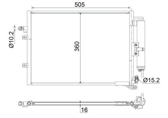 Mahle AC721000S Kondensator, Klimaanlage