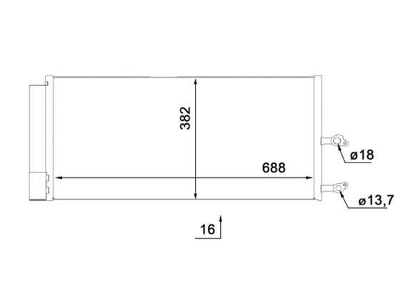 Mahle AC890000S Kondensator, Klimaanlage