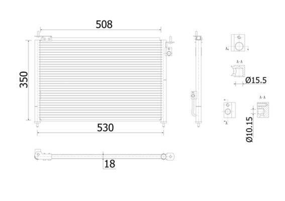 Mahle AC910000S Kondensator, Klimaanlage