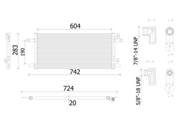 Mahle AC913000S Kondensator, Klimaanlage