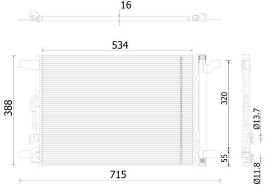 Mahle AC915000S Kondensator, Klimaanlage