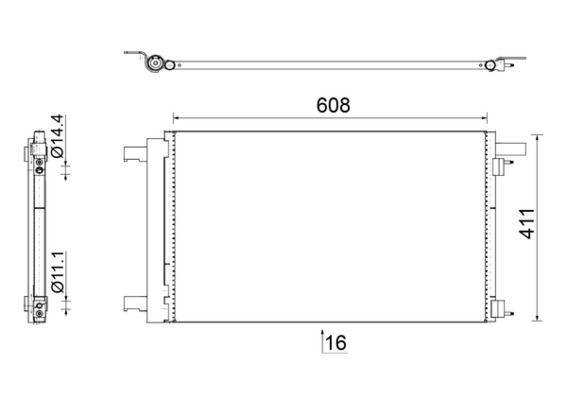 Mahle AC939000S Kondensator, Klimaanlage