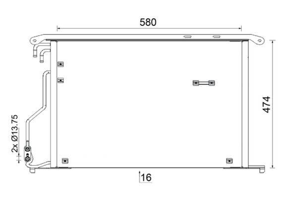 Mahle AC947000S Kondensator, Klimaanlage