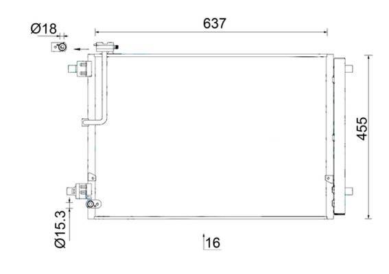 Mahle AC949000S Kondensator, Klimaanlage