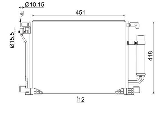 Mahle AC953000S Kondensator, Klimaanlage