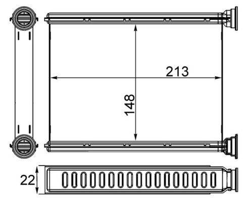 Mahle AH250000S Wärmetauscher, Innenraumheizung