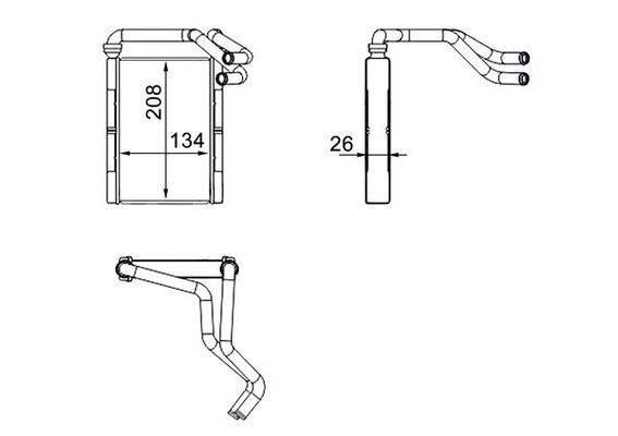 Mahle AH273000S Wärmetauscher, Innenraumheizung