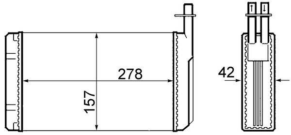 Mahle AH68000S Wärmetauscher, Innenraumheizung