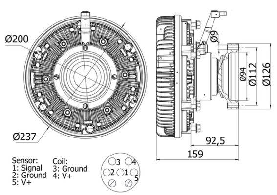 Mahle CFC100000S Kupplung, Kühlerlüfter