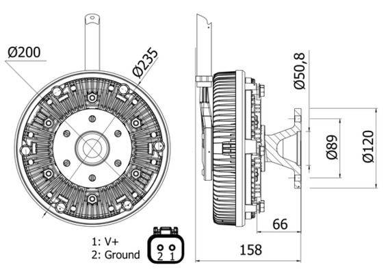 Mahle CFC18000S Kupplung, Kühlerlüfter