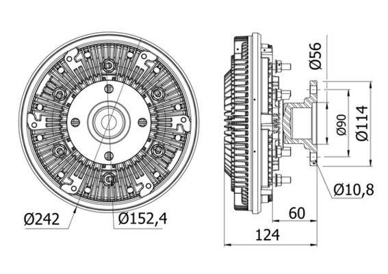 Mahle CFC32000S Kupplung, Kühlerlüfter