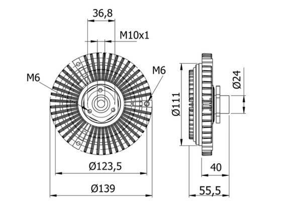 Mahle CFC46000S Kupplung, Kühlerlüfter