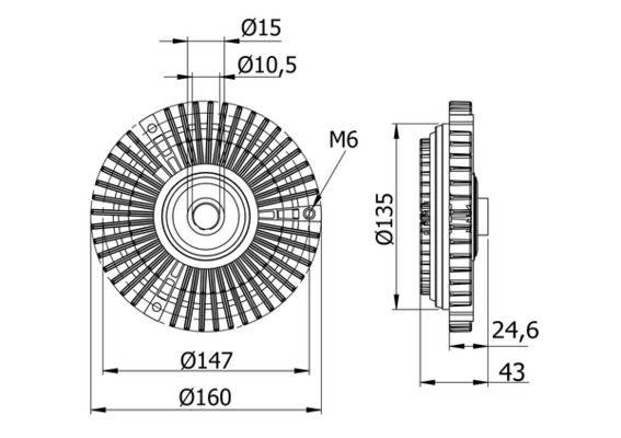 Mahle CFC52000S Kupplung, Kühlerlüfter