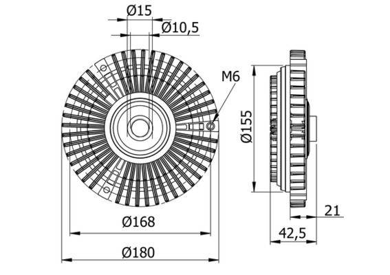 Mahle CFC71000S Kupplung, Kühlerlüfter