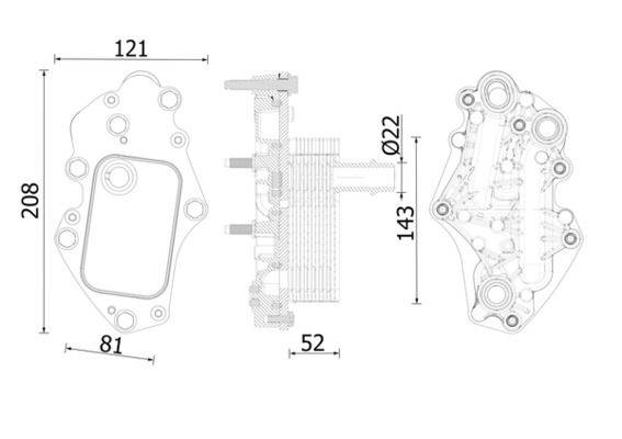 Mahle CLC277000S Ölkühler, Motoröl