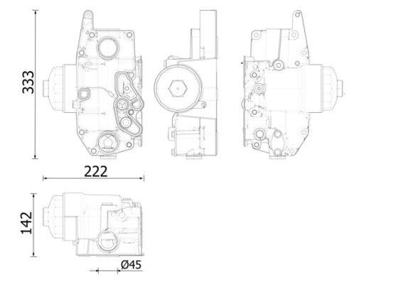 Mahle CLC310000S Ölkühler, Motoröl