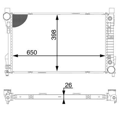 Mahle CR1602000S Kühler, Motorkühlung