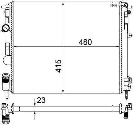 Mahle CR605000S Kühler, Motorkühlung