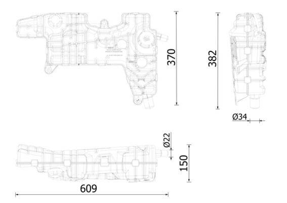 Mahle CRT250000S Ausgleichsbehälter, Kühlmittel