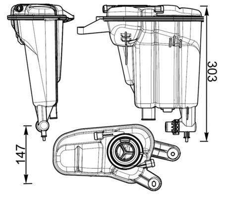 Mahle CRT95000S Ausgleichsbehälter, Kühlmittel
