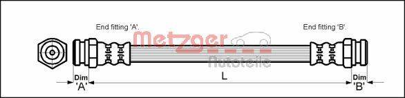 Metzger 4114053 Bremsschlauch