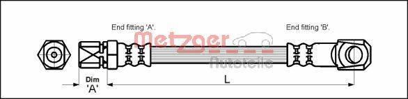Metzger 4117018 Bremsschlauch