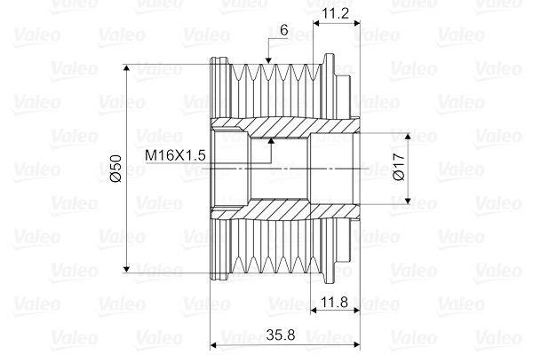 Valeo 588019 Generatorfreilauf