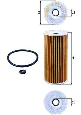 Mahle OX201D Ölfilter