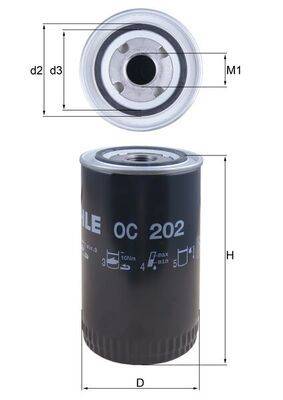 Mahle OC202 Ölfilter