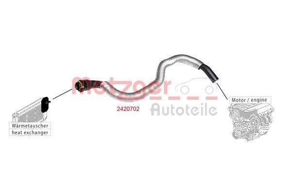 Metzger 2420702 Kühlerschlauch