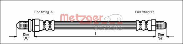 Metzger 4112502 Bremsschlauch