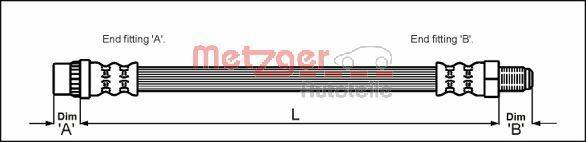 Metzger 4111165 Bremsschlauch