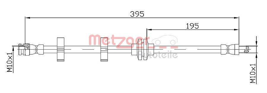 Metzger 4118402 Bremsschlauch