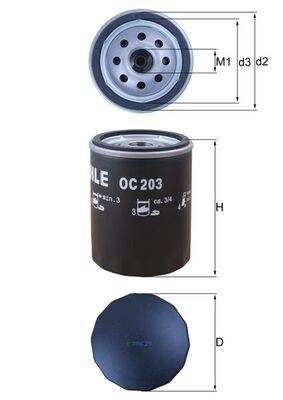 Mahle OC203 Ölfilter
