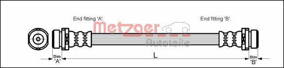 Metzger 4112503 Bremsschlauch