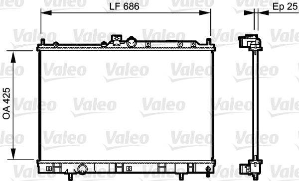 Valeo 735203 Kühler, Motorkühlung