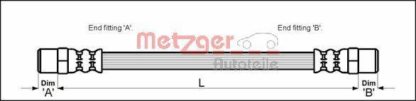Metzger 4112309 Bremsschlauch