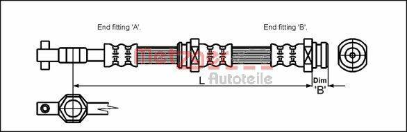 Metzger 4113304 Bremsschlauch