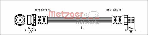 Metzger 4112316 Bremsschlauch