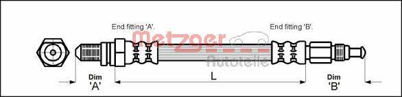 Metzger 4114804 Bremsschlauch