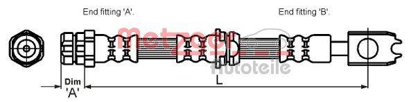 Metzger 4116204 Bremsschlauch