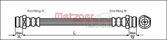 Metzger 4113305 Bremsschlauch