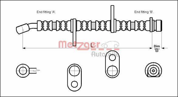 Metzger 4113605 Bremsschlauch