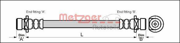 Metzger 4113506 Bremsschlauch