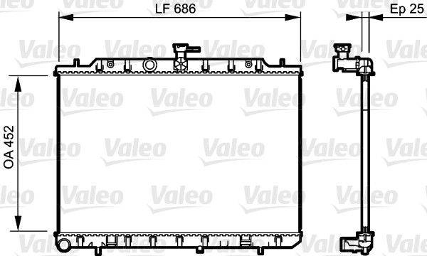 Valeo 735206 Kühler, Motorkühlung