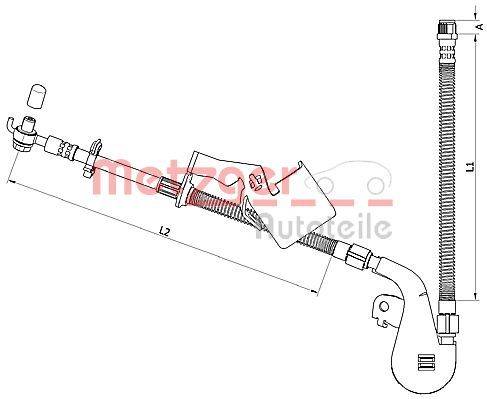 Metzger 4110808 Bremsschlauch