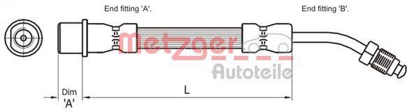 Metzger 4111108 Bremsschlauch